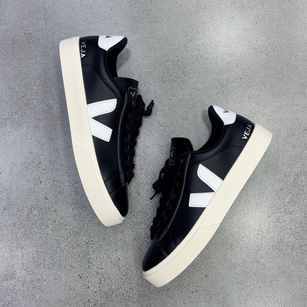 ونس وجا کمپو مشکی سفید Veja Campo Leather Black White