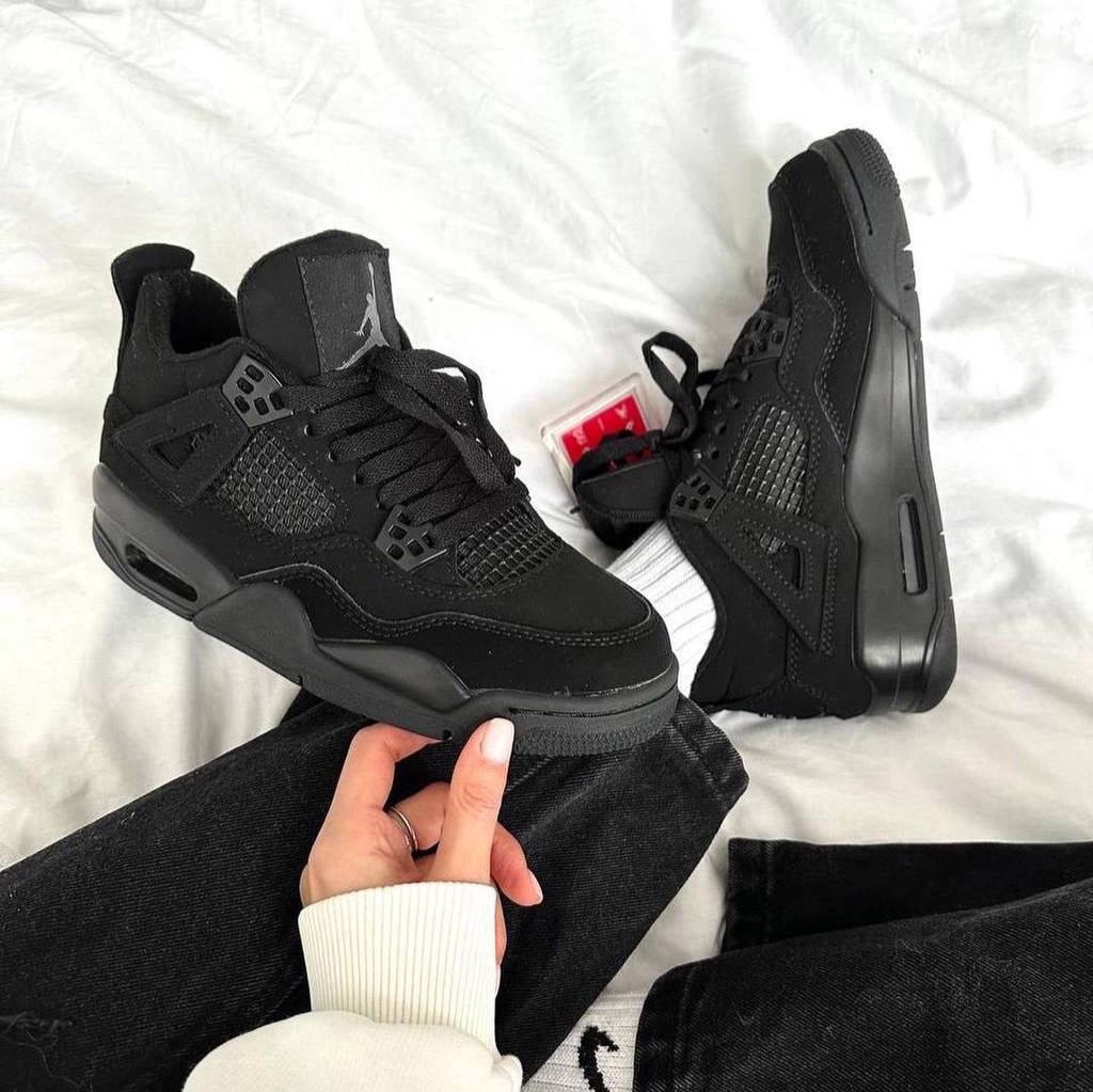 جردن 4بلک کت Nike Air Jordan4 black cat